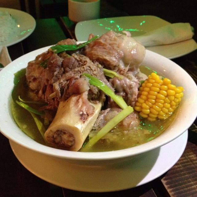Marjo's pochero, a very popular soup dish of bone marrow in Cebu