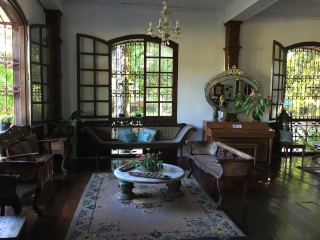 The foyer/parlor of the Balay Negrense