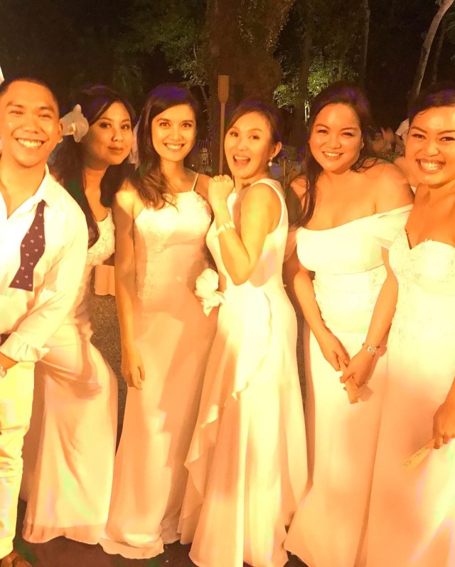 With Tita Lizzie and the bridesmaids